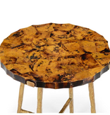 Brown Penshell Side Table 24h x20dia