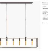 Belden Linear Lantern in Polished Nickel with Clear Glass