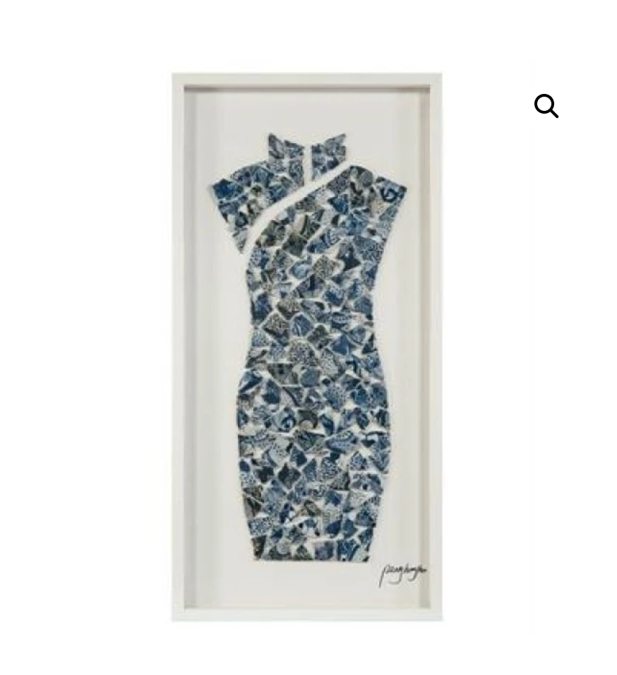 Peng Hony Yan's Porcelain Lady 23"W X 47"H X 2"D