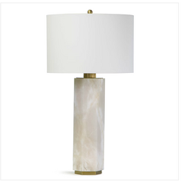 Gear Alabaster Table Lamp  30.5"H x 16"W