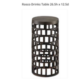 Rosco Drinks Table 26.5h x 12.5d