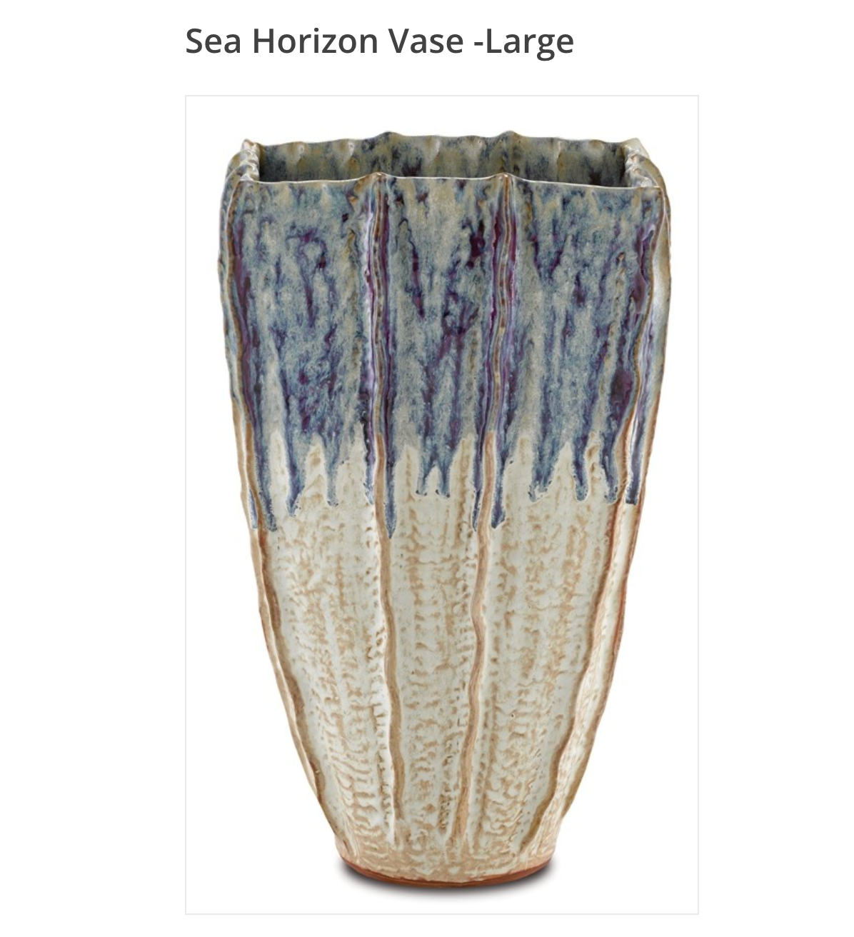 Sea Horizon Vase -Large