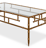 Faux Bamboo Metal Coffee Table