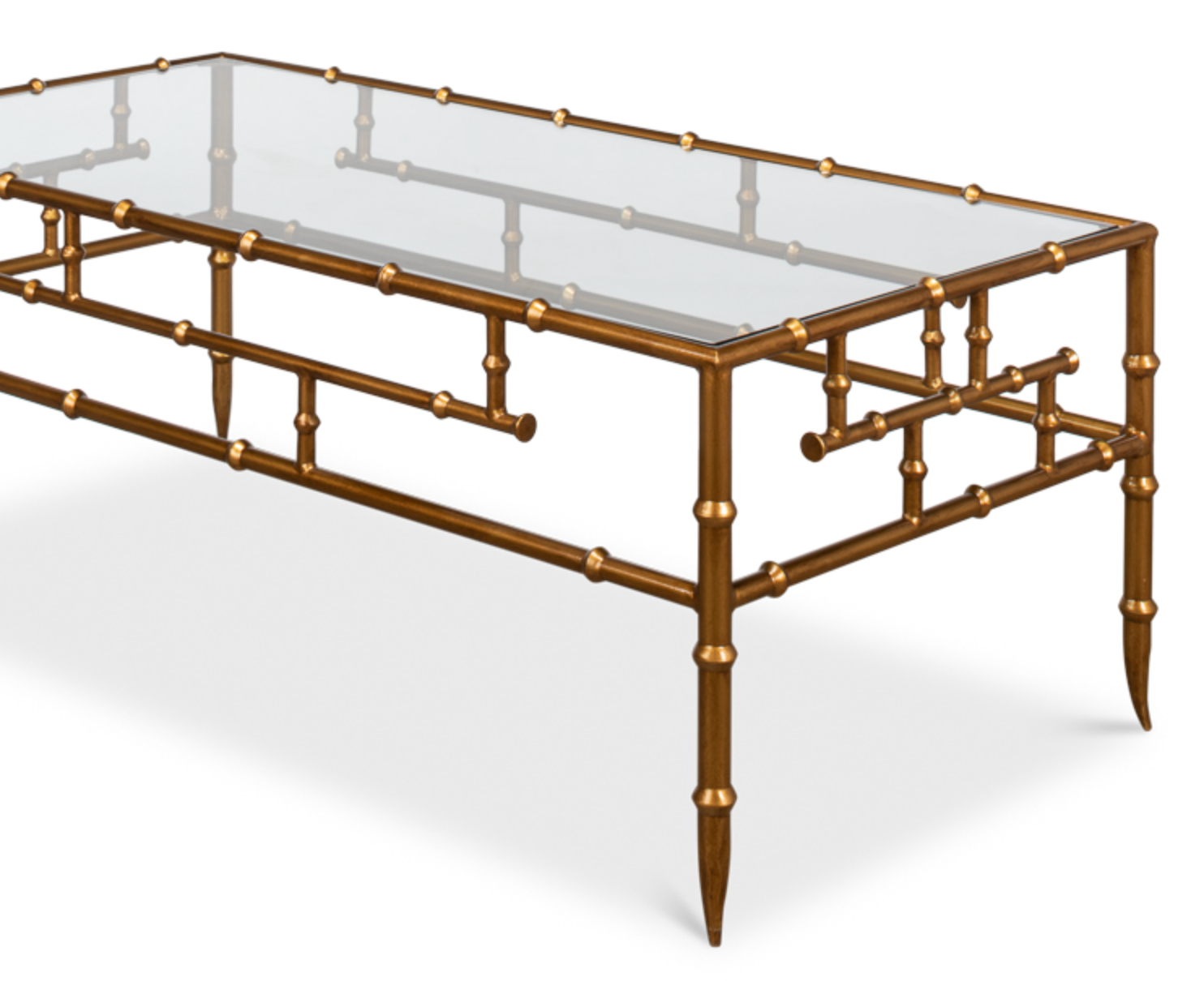 Faux Bamboo Metal Coffee Table