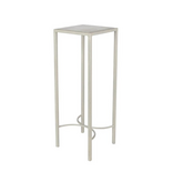 Charleston Pedestal 43"Hx16"SQ in Oyster White/ marble top