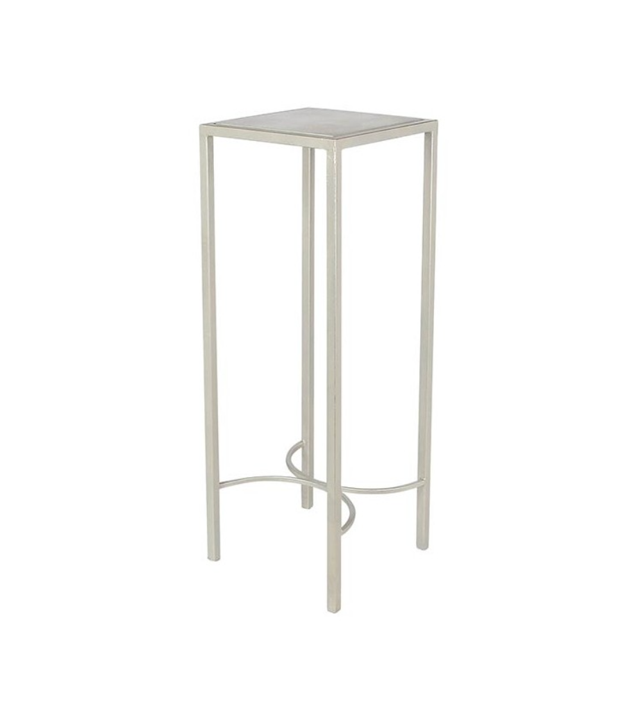 Charleston Pedestal 43"Hx16"SQ in Oyster White/ marble top
