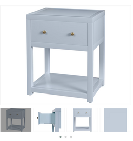 Nora Nightstand Light Blue 21Wx26Hx17D 1 Drawer