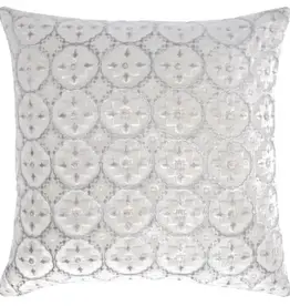 Small Moroccan Velvet Pillow - White