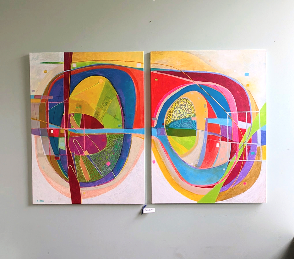 Sunglasses Overall 80" x 60" s/2 Original Acrylic Mix Media