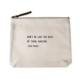 Coco Chanel Canvas Zip Bag Don't be like the rest