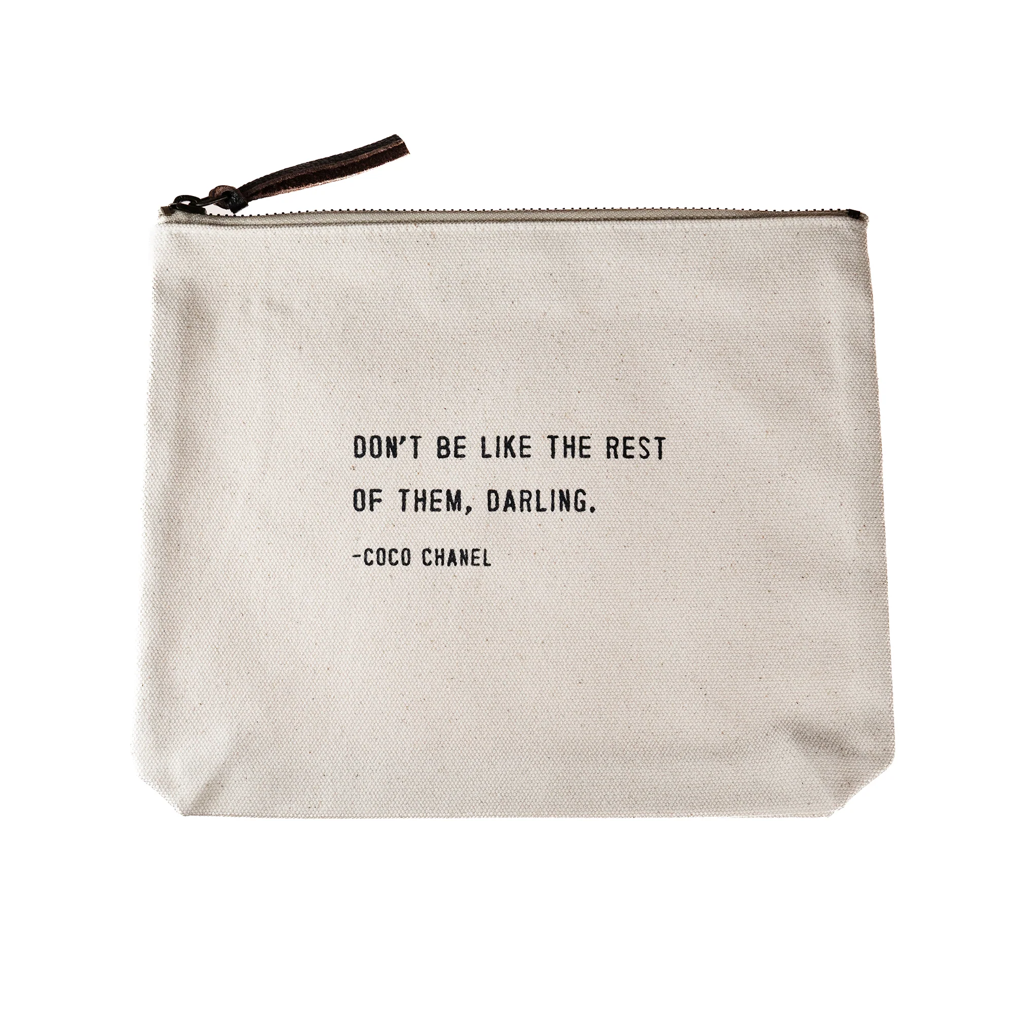 Coco Chanel Canvas Zip Bag Don't be like the rest