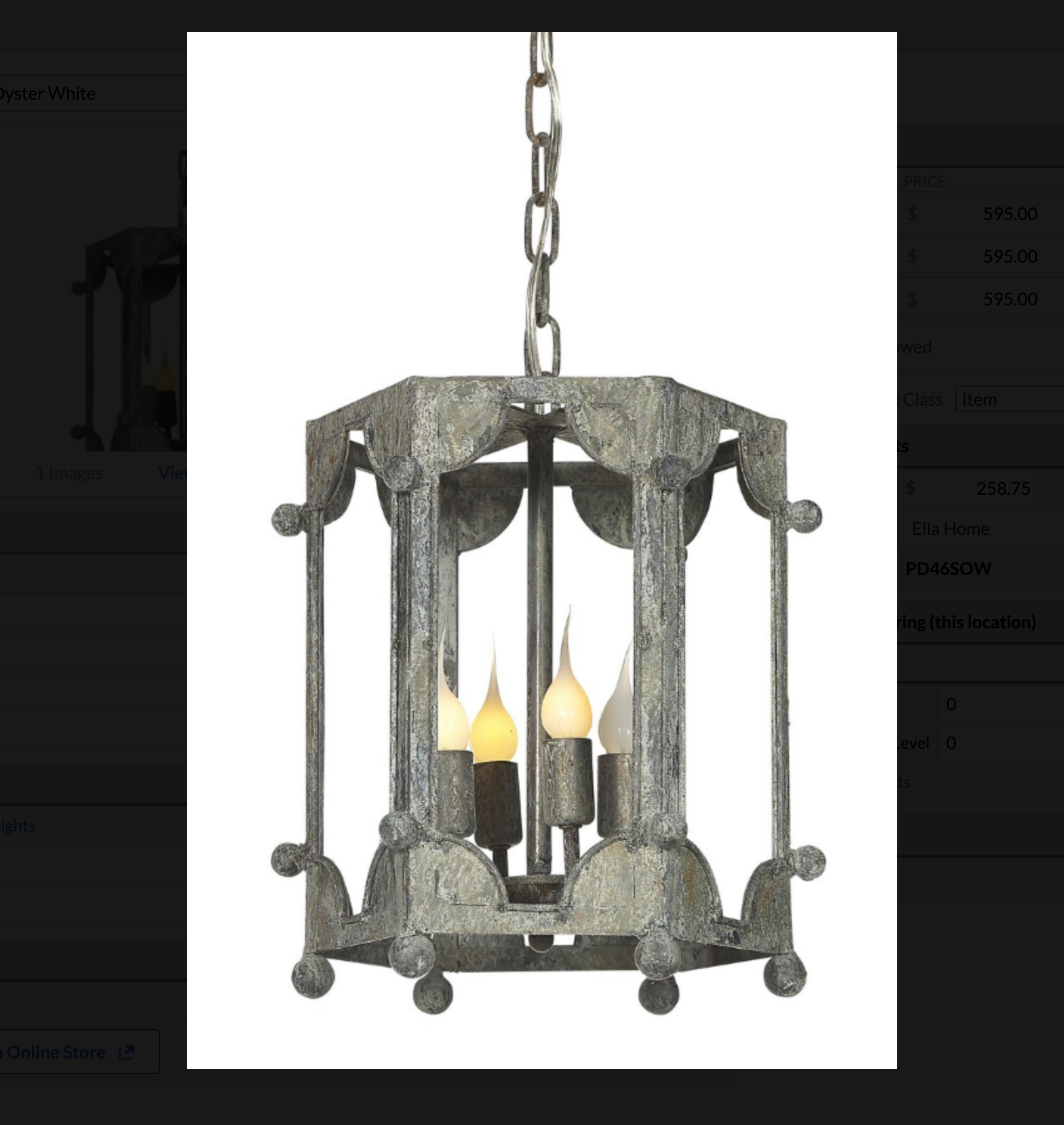 Wilmington Pendant 14"H x 12"W x 12"D in Oyster White