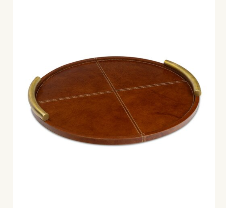 Hayes Leather Tray Round Small