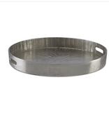 Luca Silver Small Tray H: 2.75" Dia: 14.5"