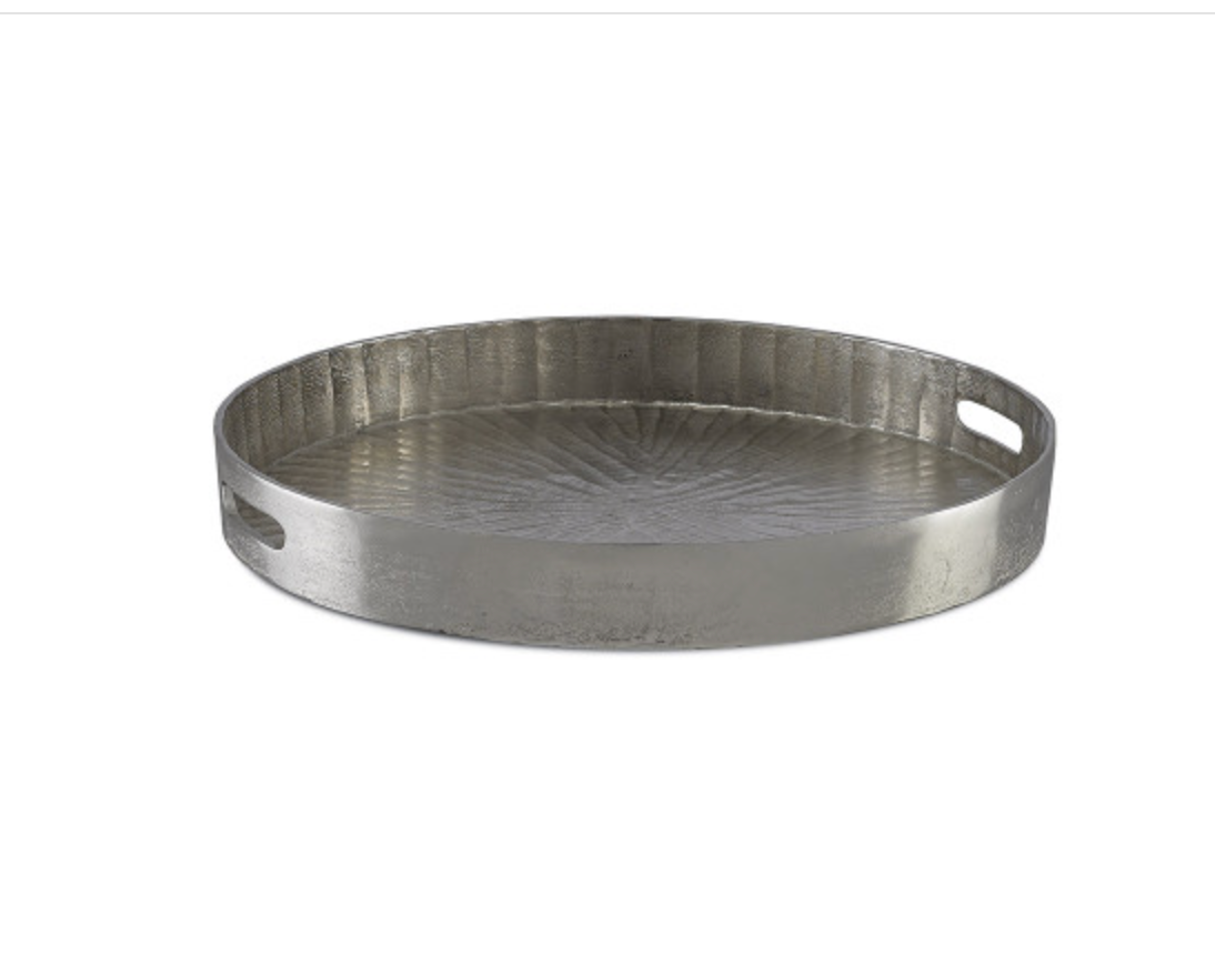 Luca Silver Small Tray H: 2.75" Dia: 14.5"