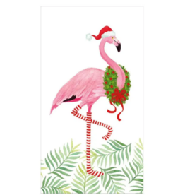 Christmas Flamingos Guest Towel