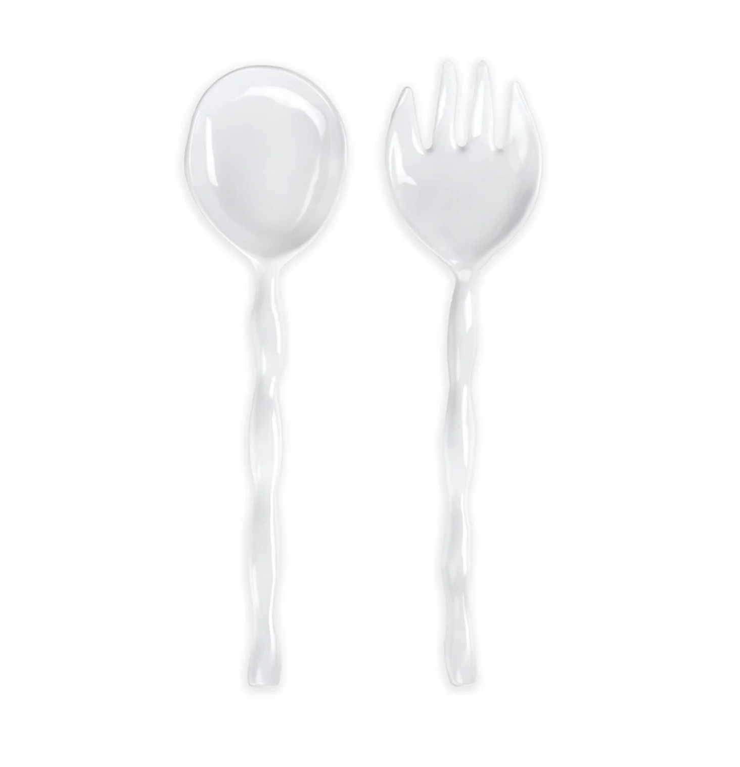 Q Home Design Ruffle Melamine Salad Servers