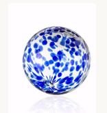 4.5" Sphere Clear w/Cobalt Spots