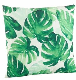 Printed Leaf Pillow 18 sq