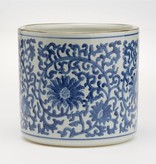 Blue and White Lotus Flower Vase/Planter