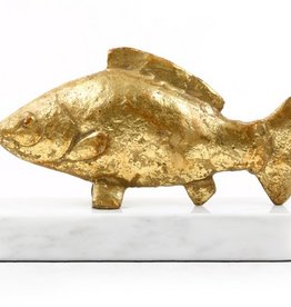 Villa and House - Old Bungalow 5 Carp Fish Statue, Gold