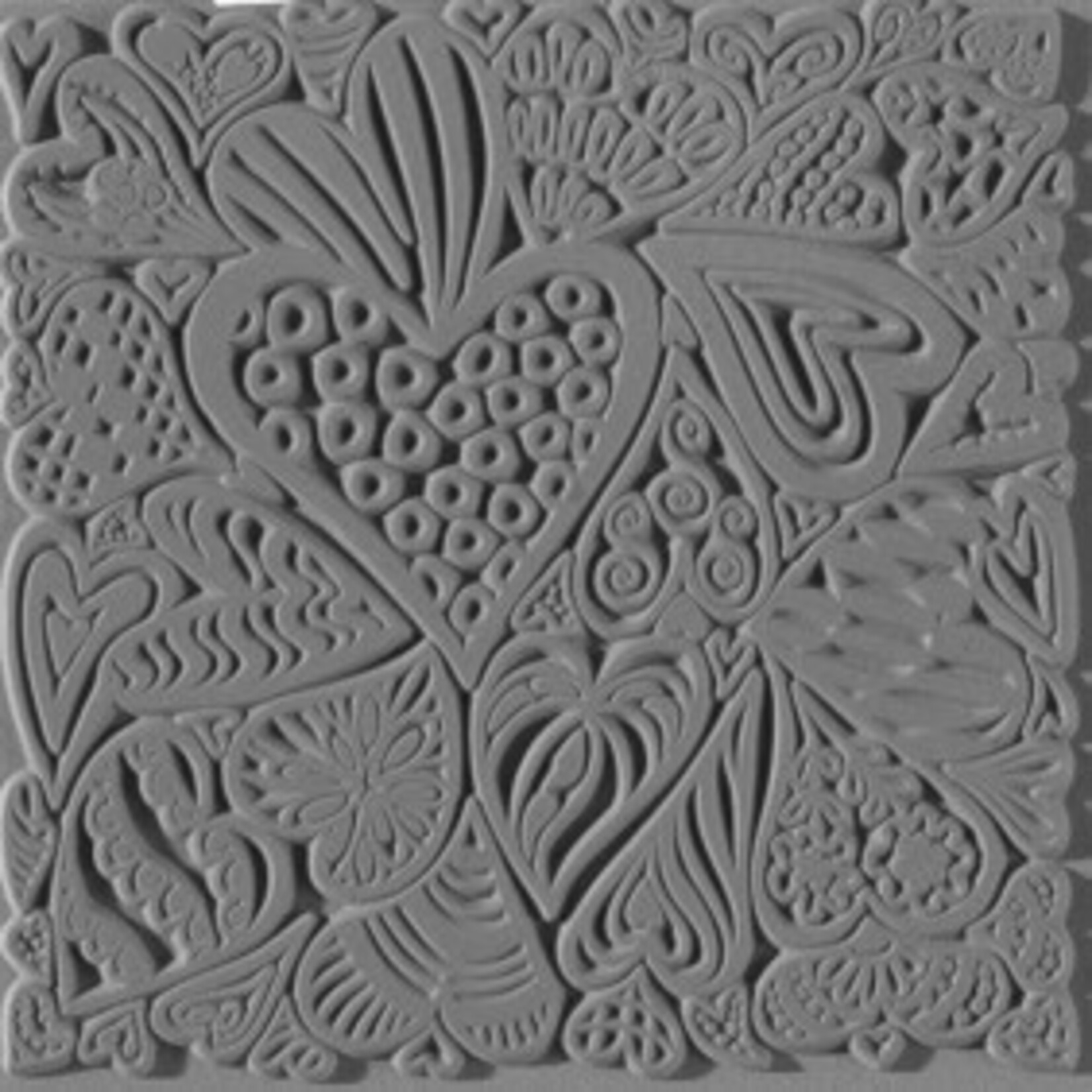 Cernit Cernit Texture Plate 9 X 9 cm - Hearts