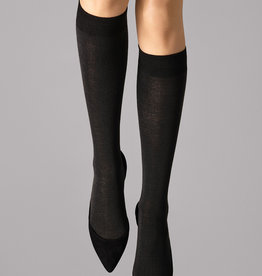 Sheer Nylon Knee-High Socks  Patterned, Fishnet - Wolford