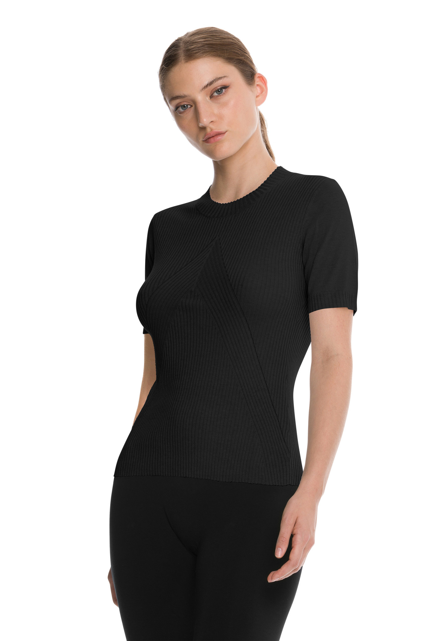 WOLFORD 52915 Cashmere Top Short Sleeves