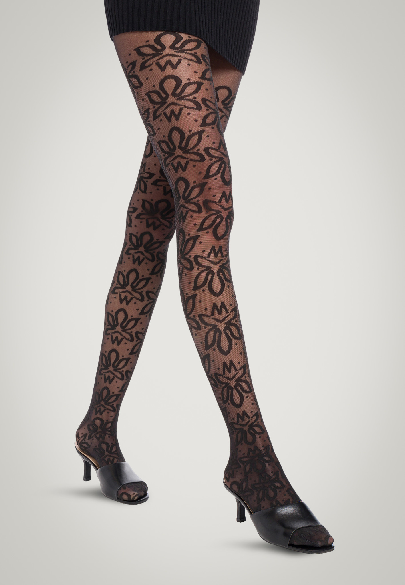 Floral or Less Pattern Tights