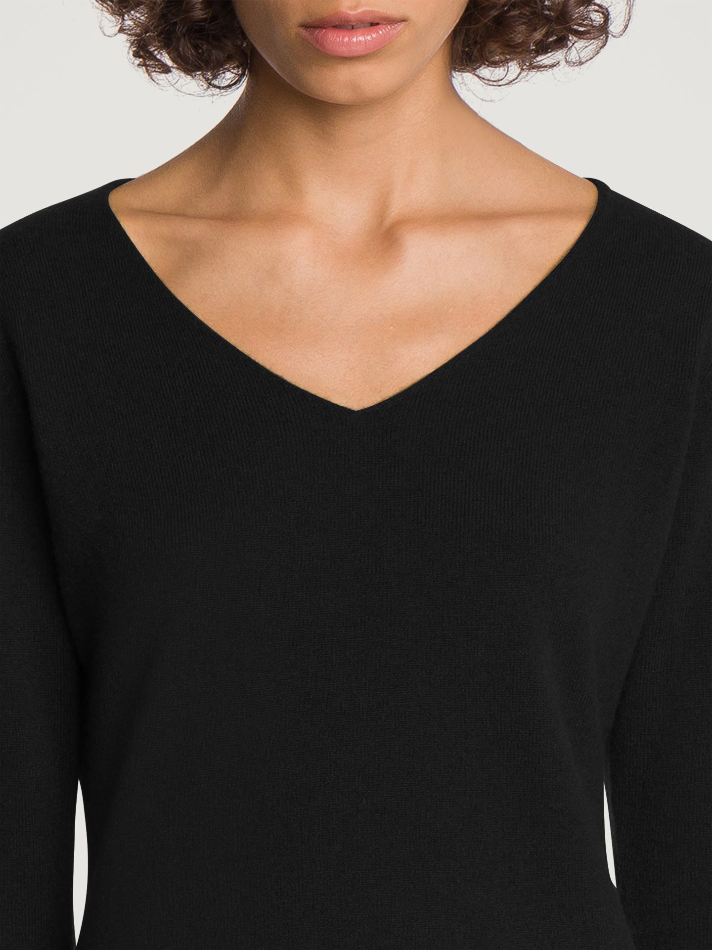 WOLFORD 52917 Cashmere A Shape Top Long Sleeves