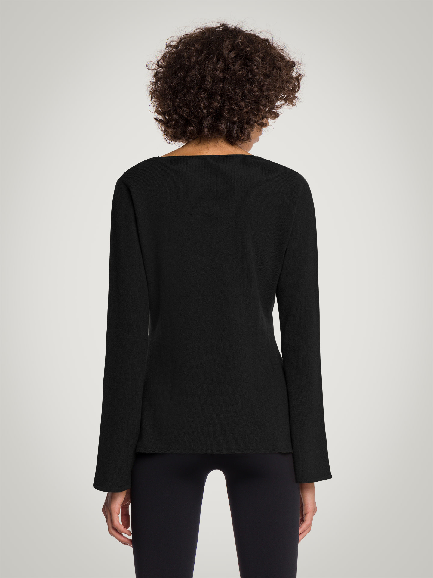 WOLFORD 52917 Cashmere A Shape Top Long Sleeves