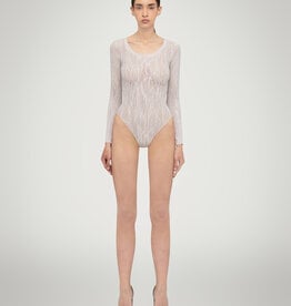 Wolford Shimmering Long Sleeve Body With Gathering