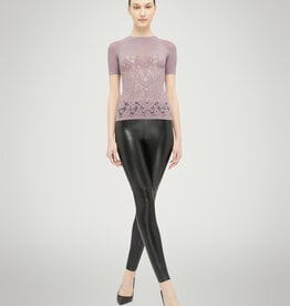 WOLFORD Flower Lace Top Short Sleeves