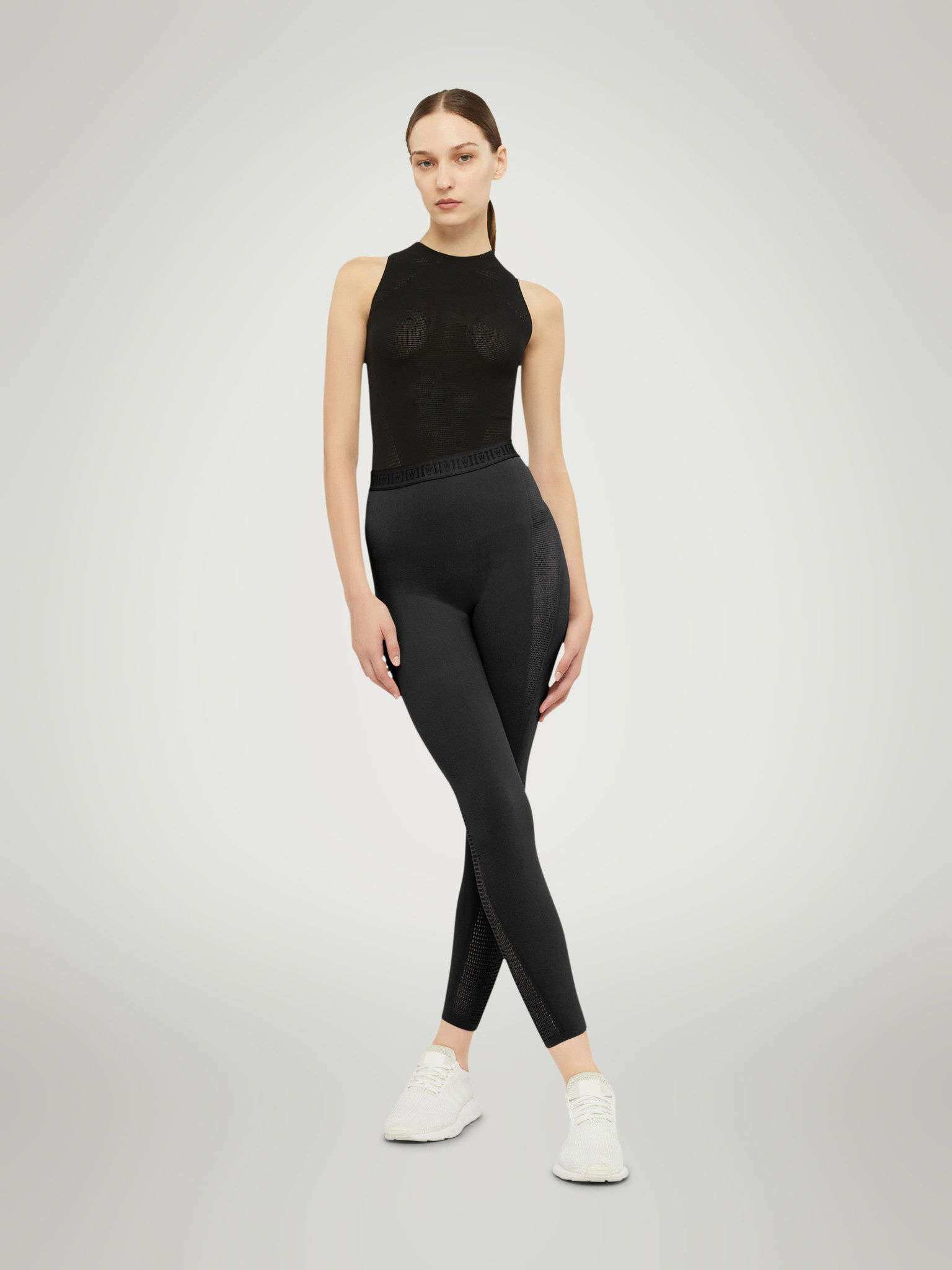 WOLFORD 19440 Grid Net Leggings