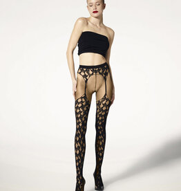 WOLFORD Floral Lace Suspender Tights