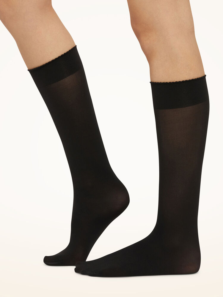 WOLFORD 30923 Velvet de Luxe 50 Knee-Highs