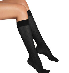 WOLFORD Sheer Pattern Knee-Highs