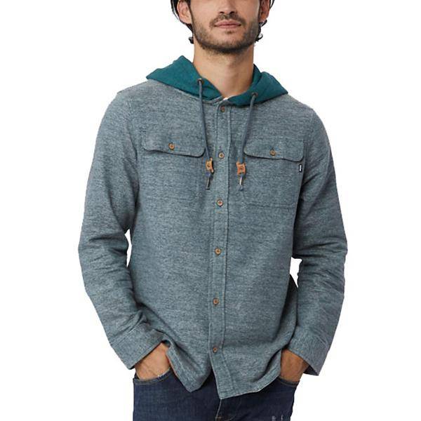 button up hoodie mens