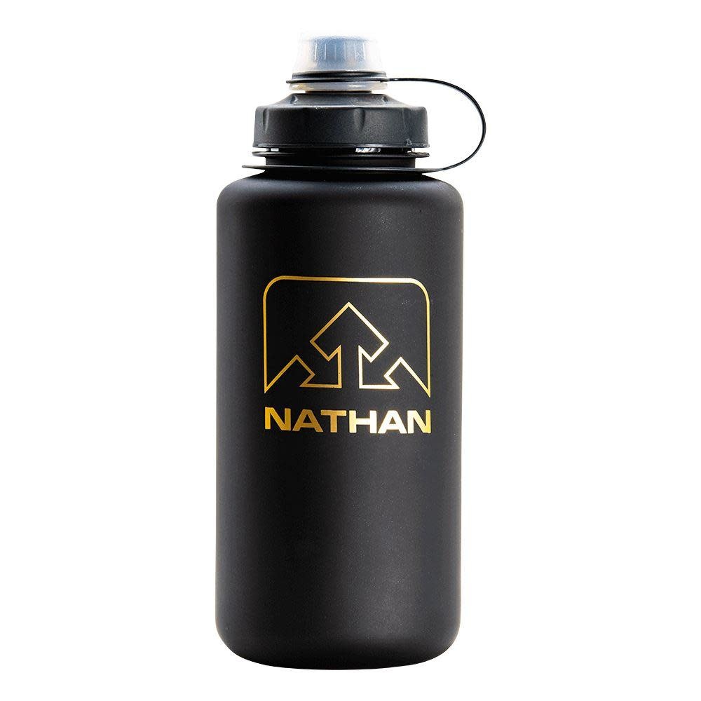 NATHAN Speeddraw Plus Insulated Flask Water Bottle 18 Oz Black