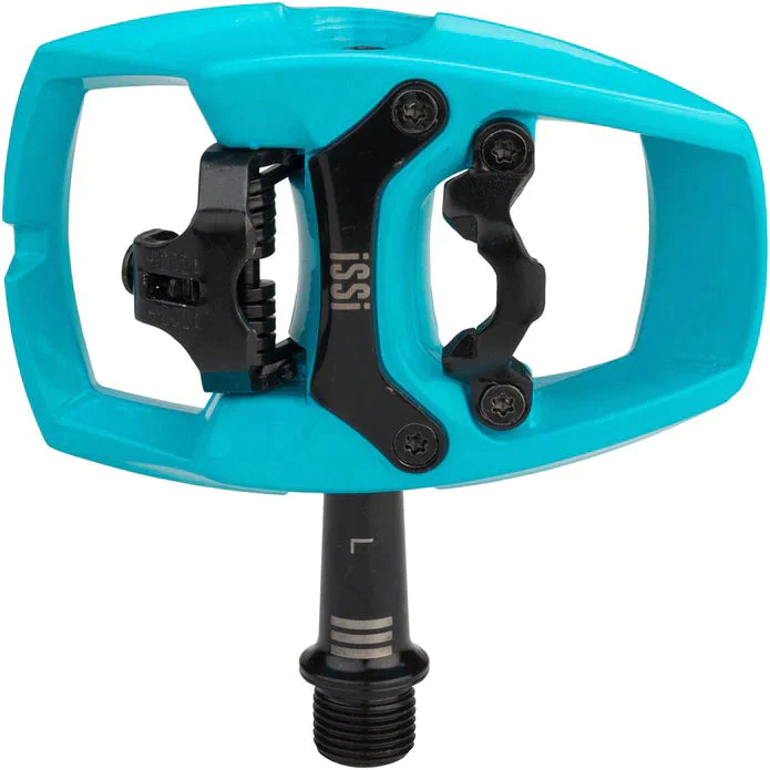 iSSi Flip II Pedals - Single Side Clipless with Platform, Aluminum, 9/16", Teal