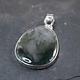SS Moss Agate 30mm cabochon Pendant