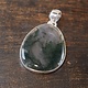 SS Moss Agate 30mm cabochon Pendant