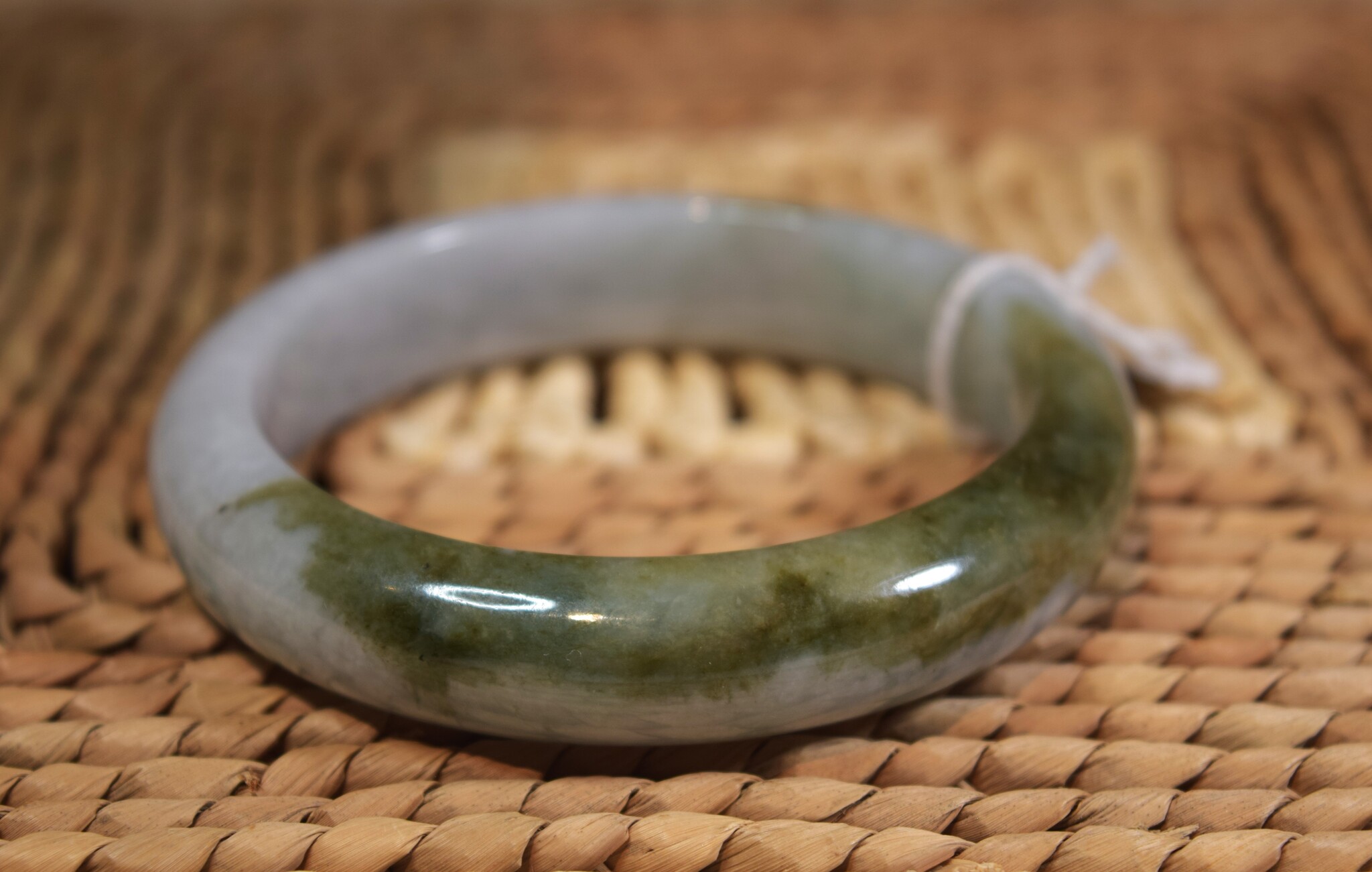 Burmese Jade 15mm Bangle Bracelet