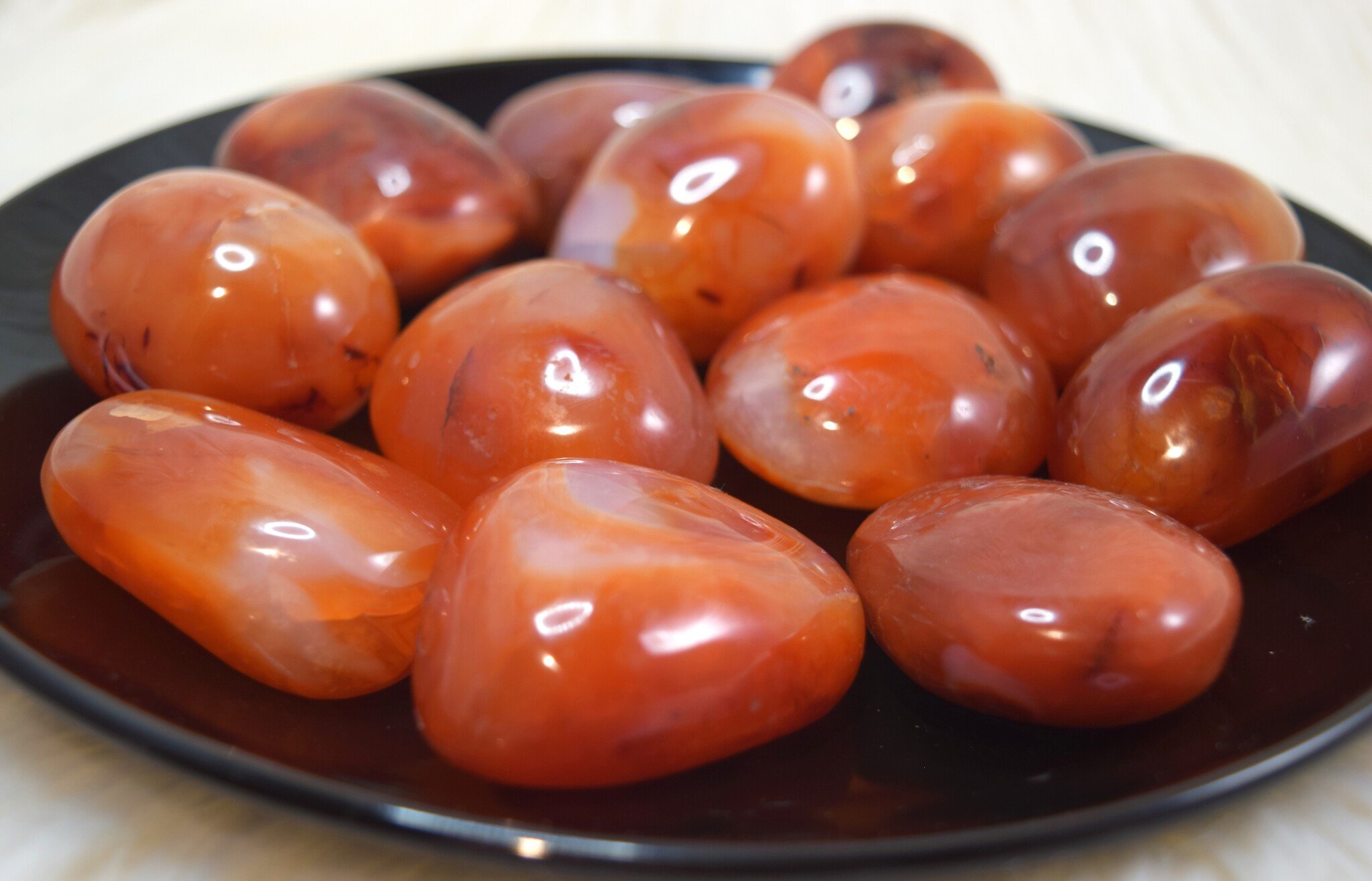 Carnelian Polished Palm Stone 2"