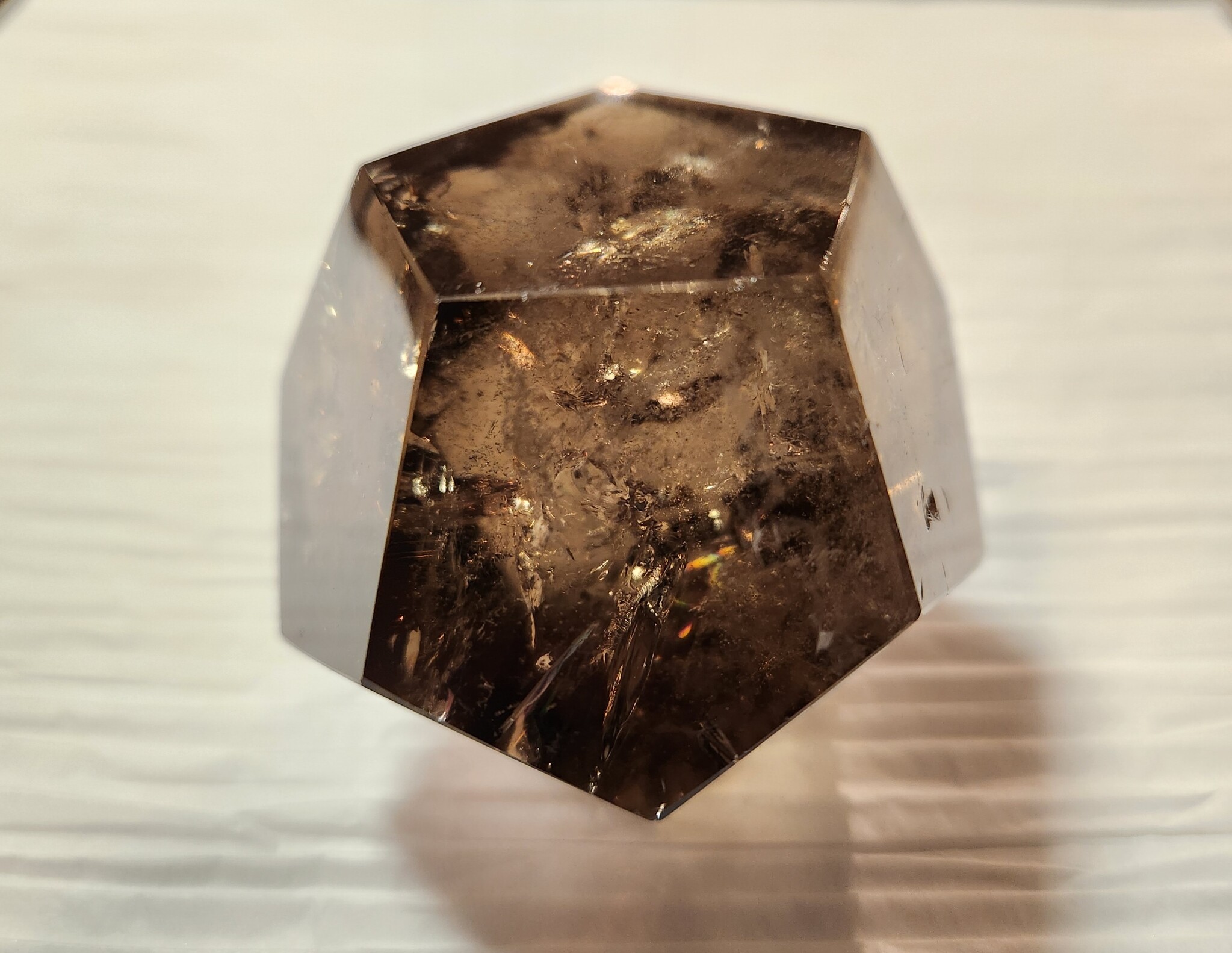 Smoky Quartz Polished Dodecahedron 2" 230g, Brazil
