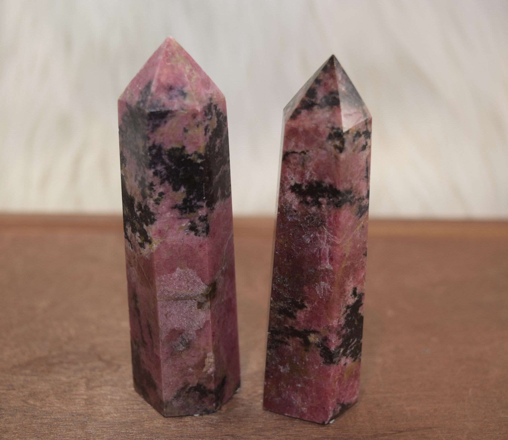 Rhodonite Polished Cutbase Point 130-150g