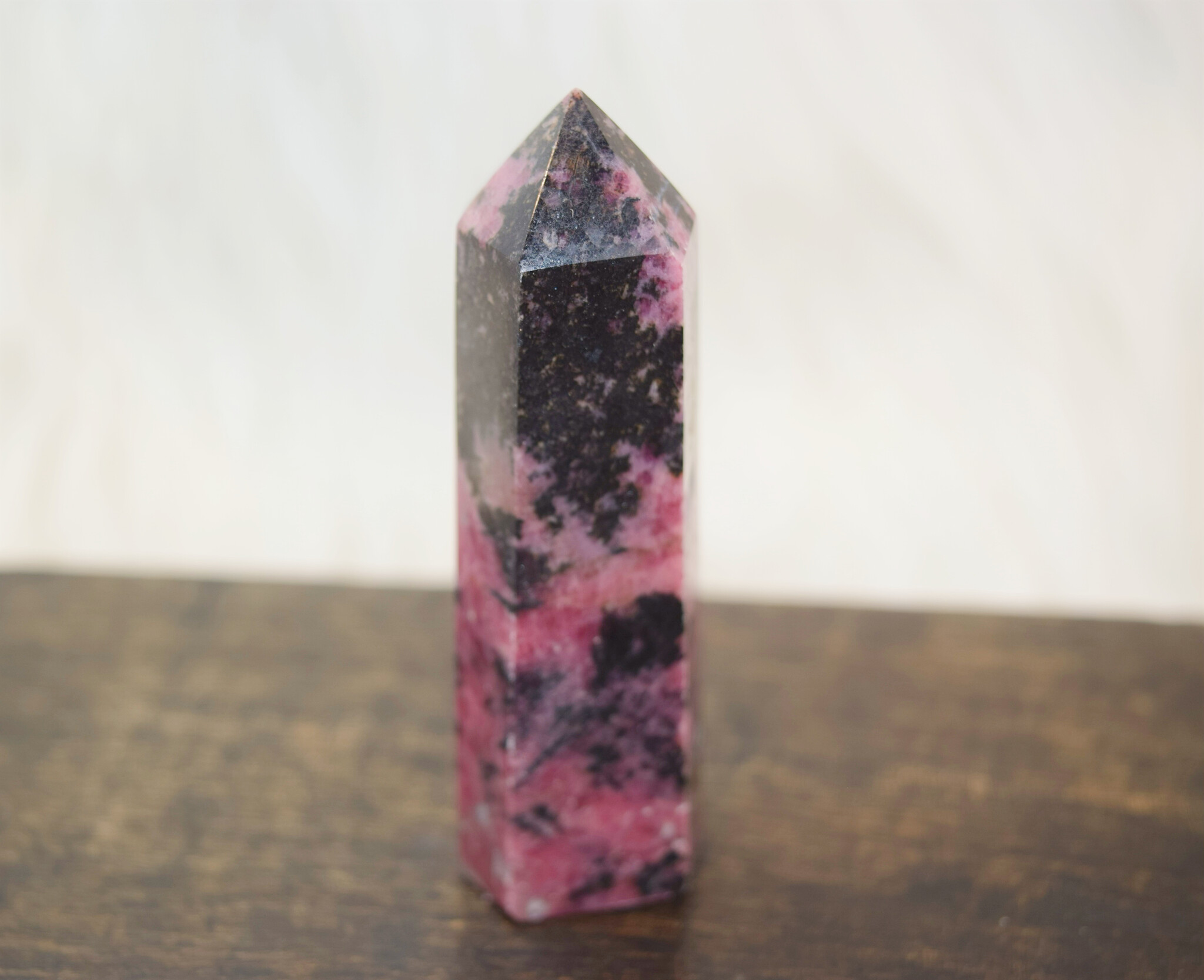 Rhodonite Polished Cutbase Point 130-150g