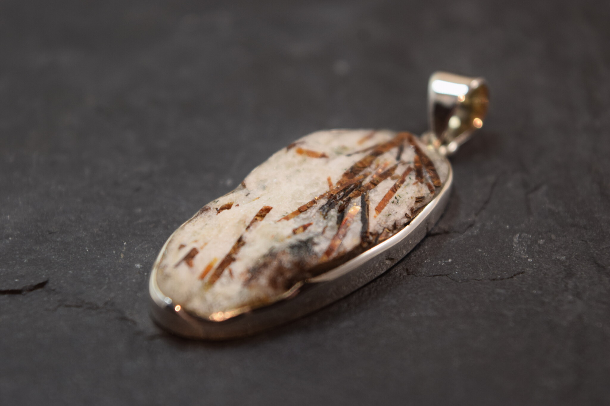 Silver Astrophyllite Pendants Silver Astrophyllite Pendants