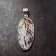 Sterling Silver Astrophyllite 42mm Bezel Set Pendant
