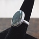 SS Moss Agate Ring Size 7
